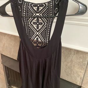Black tank with lace back